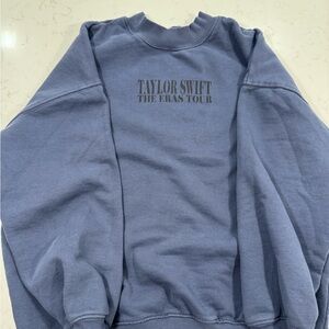 Taylorr Swift Eras tour blue crew neck sweatshirt size L